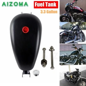 3.3 Gal Fuel Gas EFI Smooth Tank For Harley 2007-UP Sportster XL883 Iron XL1200  - Picture 1 of 8
