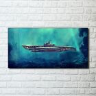 Canvas Print Photo Picture Fantastic pirate submarine in the underwater 100x50