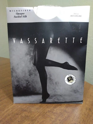 Pantimedias Vassarette Microfibra Opacas Gamuza Seda Blancas Medianas/Largas Nuevas de Lote Antiguo Foto 1 de 4