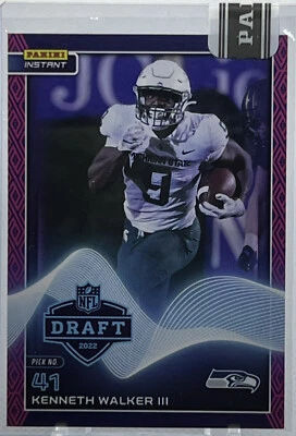 💥KENNETH WALKER III ROOKIE 2022💥PANINI INSTANT DRAFT NIGHT ROOKIE💥LE #2/25🔥 - Image 1 of 2