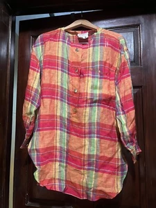 80s YVES SAINT LAURENT  VARIATION MULTICOLOR TUNIC, Vintage - Picture 1 of 4