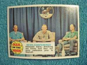 MAN ON THE MOON trading card single 1970 Topps #73 of 99 News Conference - Picture 1 of 2