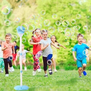 Macchina per Bolle con Luci per Esterno, Soffiatore Automatico per Bolle per Bambini - Foto 1 di 7