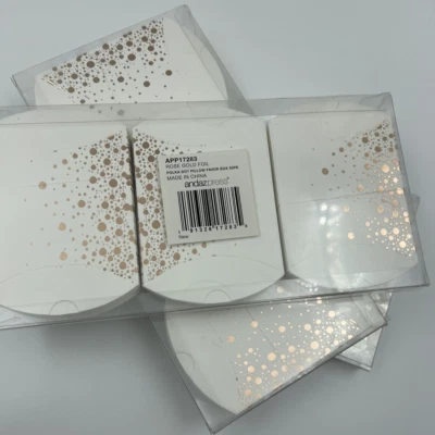 Paquete de 3 50 almohadas de lunares de lámina de oro rosa caja de regalos boda fiesta de cumpleaños Foto 1 de 2