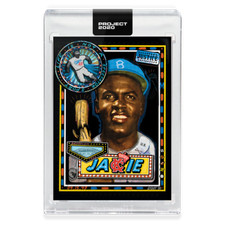 TOPPS PROJECT 2020 - JACKIE ROBINSON #114 -1952 TOPPS Art by EFDOT - DODGERS