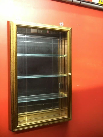 Creazioni Artistiche Italian Wall Curio Mirrored Cabinet Vintage Made In Italy Cover