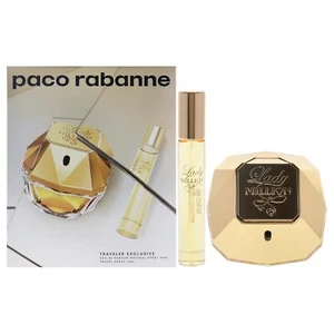 LADY MILLION by Paco Rabanne  Travel SET  80ML- 20ML EDP For Women NEW IN BOX - Picture 1 of 2