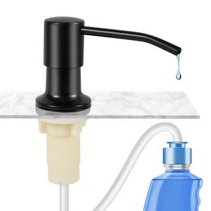 Dispensador de jabón para fregadero de 47"" cocina acero inoxidable bomba de líquido manual botella kit de tubo - Imagen 1 de 7