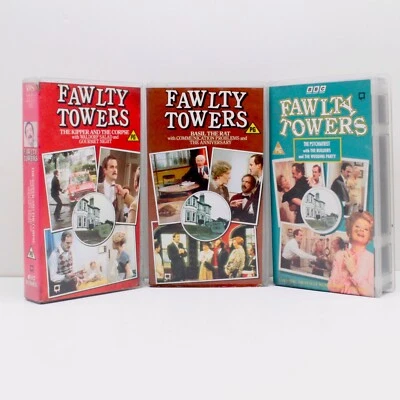 3 x BBC Original Fawlty Towers VHS Video  9 Episodes Classic Comedy PG - Image 1 of 4