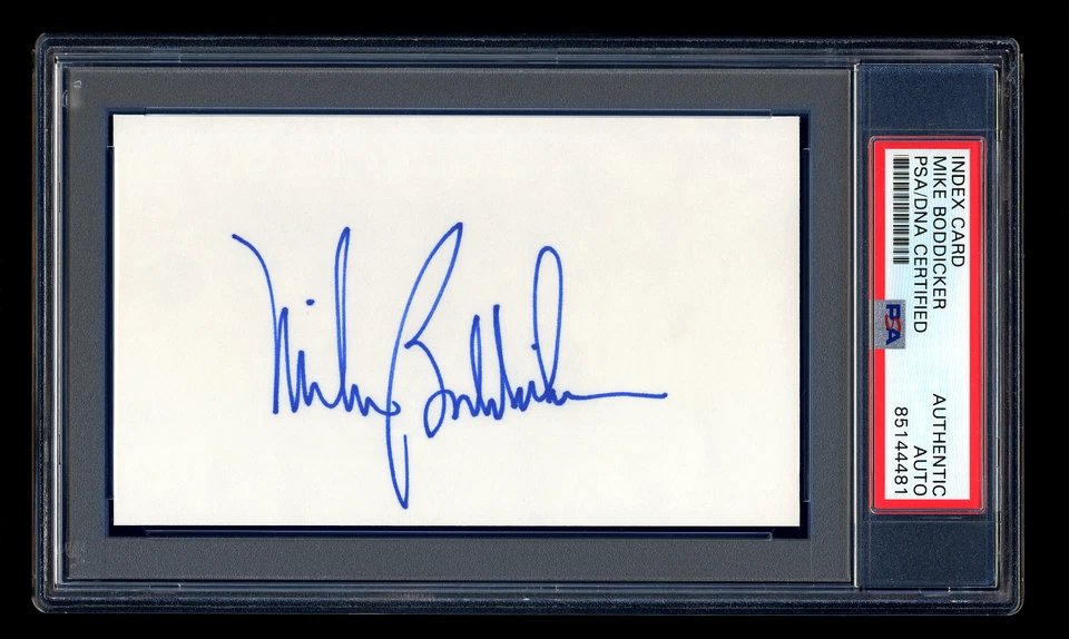 MIKE BODDICKER SIGNED MINT INDEX CARD PSA/DNA VINTAGE AUTO ORIOLES 1983 WSC - Image 1 of 1