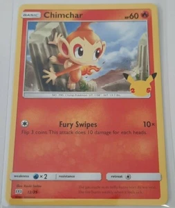 Pokemon CHIMCHAR 25th Anniversary McDonalds 12/25 NON-HOLO Promo Karte 2021  - Bild 1 von 1