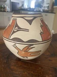 Vintage 70’s Native American ZIA PUEBLO Indian artist MAXINE MEDINA Pottery POT - Picture 1 of 9