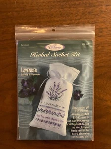 The Victoria Sampler Herbal Sachet Lavender Cross Stitch Complete Kit HS #02 New - Picture 1 of 3