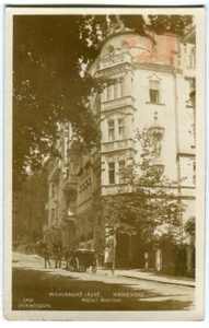 Ak Marienbad Hotel Karlton offene Kutsche Foto-Ak 1922 - Bild 1 von 2