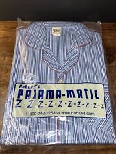 Vintage Haband’s Pajama Matic  PJ’s 2 Piece Set Size S/ M Blue Red Piping