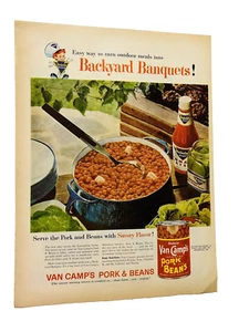 Revista Life 1959 Stokely Van Camp's cerdo y frijoles recortados anuncio impreso original - Imagen 1 de 4
