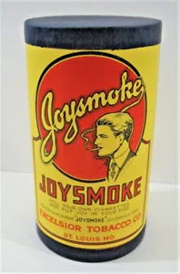Vintage Joysmoke Tabak Papier Etikett Pappdose Excelsior Tobacco Co St Louis - Bild 1 von 5