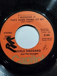Merle Haggard - I Wonder If They Ever Think Of Me - Capitol 1973 VG F53 - Picture 1 of 1