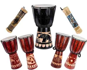60 Modelle 20cm Kinder Djembe Drum Trommel Bongo Drum Buschtrommel + Anleitung - Bild 1 von 83