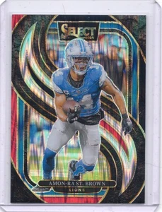 2024 Select Amon-Ra St. Brown Premier Level Black & Red Shock Prizm Lions - Picture 1 of 2