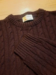 Suéter St Michael Tejido con Cable Junper Para Hombres XL Rojo Borgoña Lana de Cordero De Colección Años 90 2XL - Imagen 1 de 8