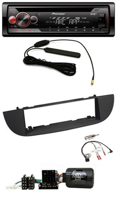 Pioneer CD USB Lenkrad DAB MP3 Autoradio für Fiat 500 ab 2007 schwarz - Bild 1 von 4