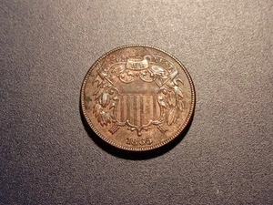 Very Choice AU 1864 LM U.S. Two Cent Piece - Picture 1 of 2