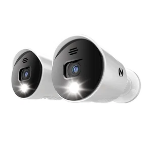Kabelgebunden 1080p HD Innen/Außen Add-On Spotlight Kameras mit voreingestellter Sprachwarnung... - Bild 1 von 7