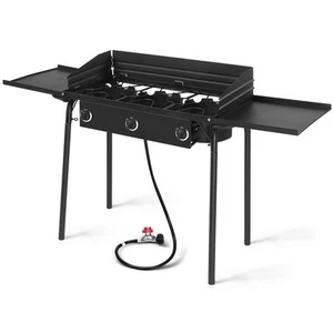 225000 BTU Propane Stove 3 Burner Gas Outdoor Portable Camping Party BBQ Grill - Picture 1 of 10