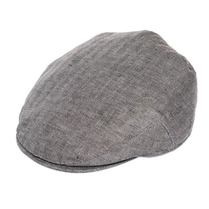 Men Linen Flat Ivy Breathable Summer Newsboy Hat (7 1/2-7 5/8, Herringbone Da... - Picture 1 of 7