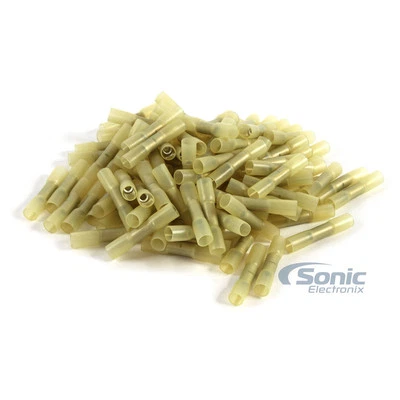 Belva BHS12Y 12/10 Gauge Yellow Heat Shrink Connectors – 100 Pack - Image 1 of 3