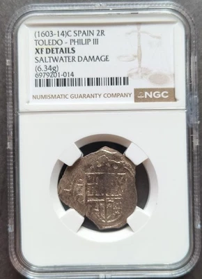 ESPAÑA 2 Reales Felipe III (1603-12) TC moneda mazorca Foto 1 de 4