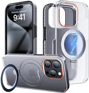 iPhone 15 Pro Max, MagSafe, Military-Grade Protection, Double Phone Case w Stand - Picture 1 of 1