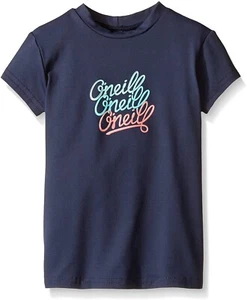 O'Neill Girls 169919 Premium Skins Upf 50+ Short Sleeve Sun Shirt Slate Size 4 - Picture 1 of 2