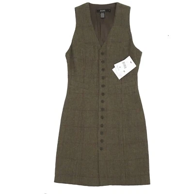 NEW Vintage Ralph Lauren Rugby Dress!  Mossy Green Tweed  Heavier  Sleeveless - Image 1 of 4