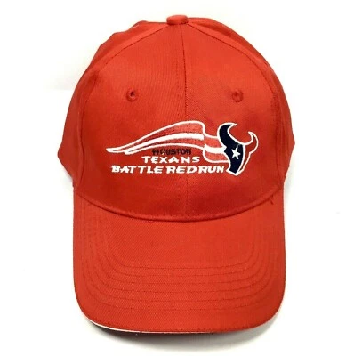NUEVA "Battle Red Run" HOUSTON TEXANS Gorra de Béisbol Gorra Ajustable 2009 NFL Promo Foto 1 de 4