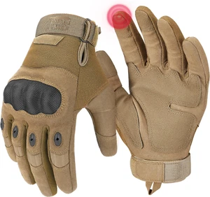 Tactical Gloves for Men, Touchscreen Motorcycle Gloves with Hard Shell & Palm Pa - Picture 1 of 12