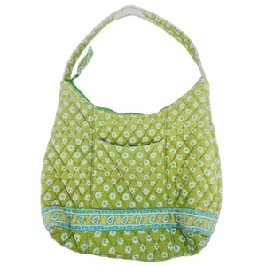 Vera Bradley Schultertasche Apfelgrün Daisy Molly gesteppt Paisley Blumenmuster - Bild 1 von 13