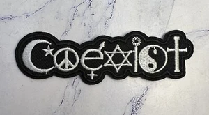 Coexist Symbols Logo Embroidered Iron On Patch - Picture 1 of 3