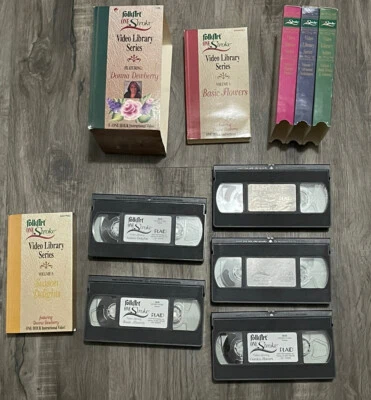 Folk Art One Stroke Video Library 5 VHS Donna Dewberry Flowers Fruit Advanced  - Image 1 of 4