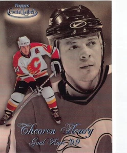 Topps Gold Label Goal Race '99 1998-99 negro #GR7 Theo Fleury - Imagen 1 de 2