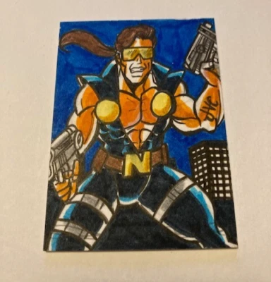 2016 Marvel Masterpieces Sketch Card Deathlok - JoAo Vicence - Image 1 of 3
