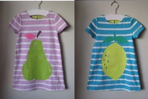 New Mini Boden Stripy Logo Dress Ice Cream Lemon Pear all sizes 3 colours - Picture 1 of 8