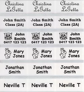 96+36 Free Transparent Personalised Name Label - Med (30*15mm) Dishwasher Safe - Picture 1 of 7