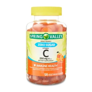 Spring Valley Zero Sugar Vitamin C Gummies Dietary Supplement, 250 mg, 120 Count - Picture 1 of 4