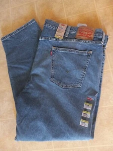 Levis Jeans 502 48x32 Blue Taper Fit Stretch Mens Denim NEW - Picture 1 of 4