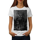 Wellcoda Ghost Apocalypse Zombie Womens T-shirt, Scary Casual Design Printed Tee