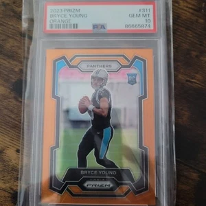 Bryce Young Rookie 2023 Prizm Orange #311 Carolina Panthers PSA 10 - Picture 1 of 4