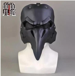 Overwatch OW Doctor Black Crow Mask Half Face Mask Mouth Soft PVC Cosplay Mask - Picture 1 of 7
