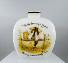 Holly Hobbie Porcelain Bud Vase "To the house of a friend..." 3.25" Tall JAPAN